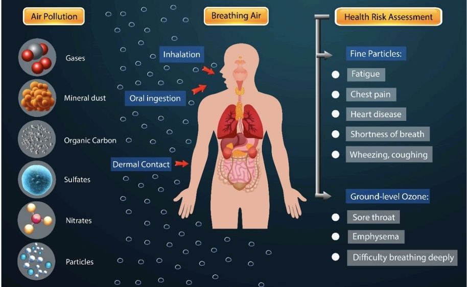 تأثیر آلودگی هوا بر قلب